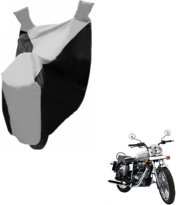MOCKHE Two Wheeler Cover for Royal Enfield(Electra Delux, Black, Silver)