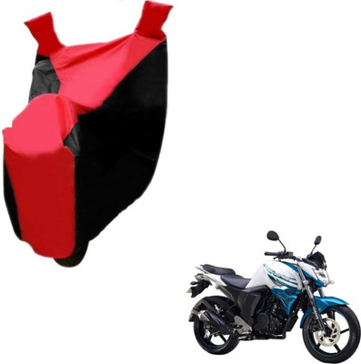 MOCKHE Two Wheeler Cover for Yamaha(FZ-S, Black, Red)