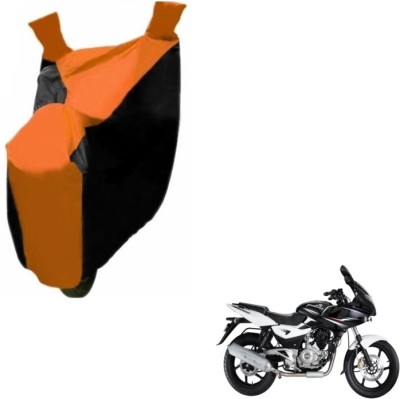 Flipkart SmartBuy Two Wheeler Cover for Bajaj(Pulsar 220 DTS-i, Black, Orange)