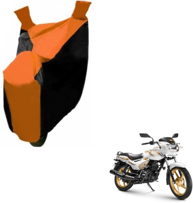 MOCKHE Two Wheeler Cover for TVS(Star City, Black, Orange)