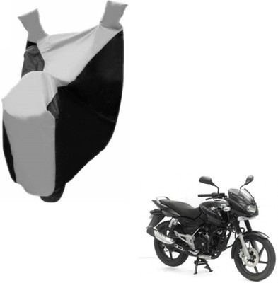 Flipkart SmartBuy Two Wheeler Cover for Bajaj(Pulsar 180 DTS-i, Black, Silver)