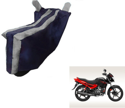 MOCKHE Two Wheeler Cover for Hero(Glamour, Black, Silver)
