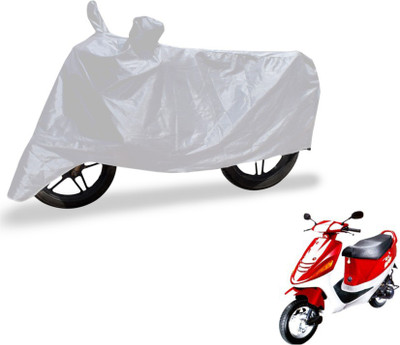 MOCKHE Two Wheeler Cover for Kinetic(Silver)