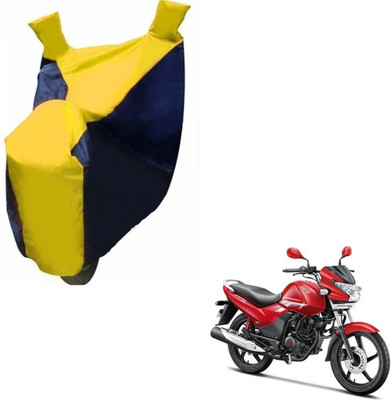 MOCKHE Two Wheeler Cover for Hero(Achiever, Black, Yellow)
