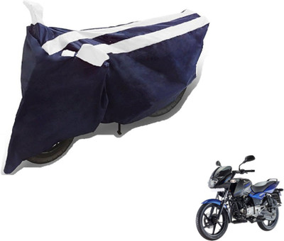 MOCKHE Two Wheeler Cover for Bajaj(Pulsar 150 DTS-i, Black, White)
