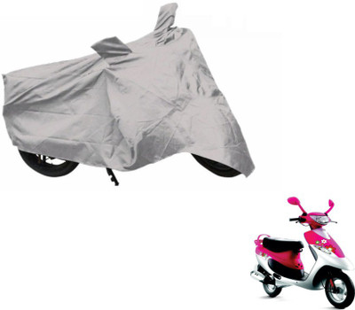 MOCKHE Two Wheeler Cover for TVS(Scooty Pep+, Silver)