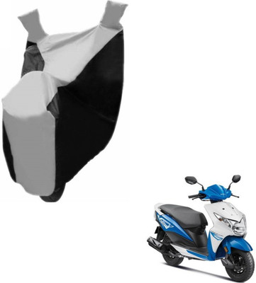 MOCKHE Two Wheeler Cover for Honda(Deo, Black, Silver)