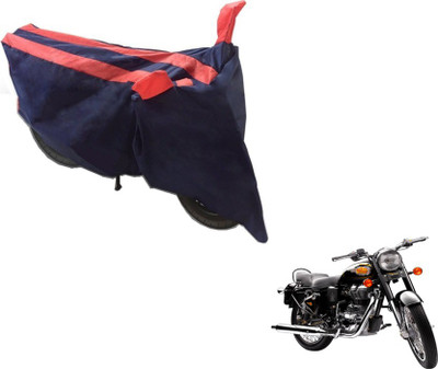MOCKHE Two Wheeler Cover for Royal Enfield(Bullet 500, Black, Orange)