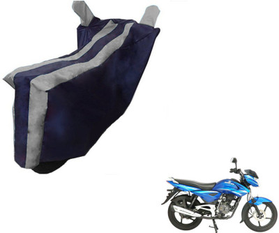 MOCKHE Two Wheeler Cover for Bajaj(Black, Silver)