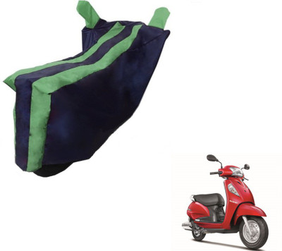 MOCKHE Two Wheeler Cover for Suzuki(Access SE, Black, Green)