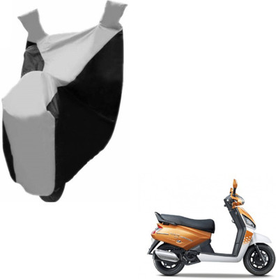 MOCKHE Two Wheeler Cover for Mahindra(Gusto, Black, Silver)