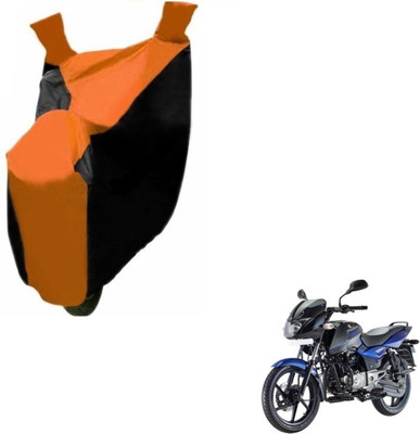 MOCKHE Two Wheeler Cover for Bajaj(Pulsar 150 DTS-i, Black, Orange)