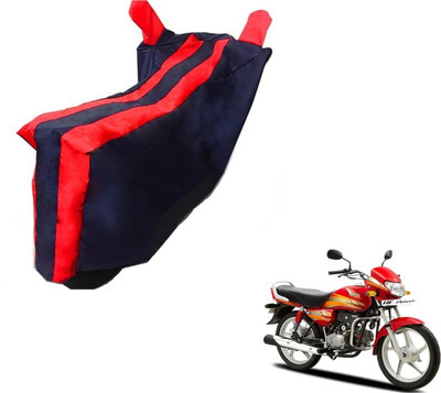 MOCKHE Two Wheeler Cover for Hero(HF Deluxe, Black, Red)