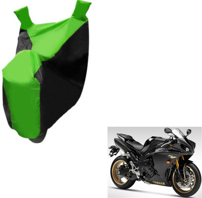 MOCKHE Two Wheeler Cover for Yamaha(YZF R1, Black, Green)