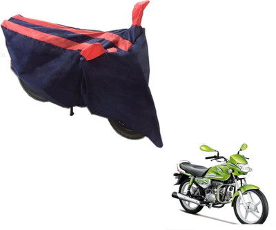 MOCKHE Two Wheeler Cover for Hero(HF Deluxe, Black, Orange)