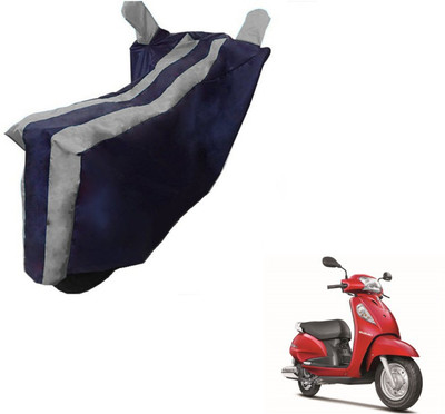MOCKHE Two Wheeler Cover for Suzuki(Access SE, Black, Silver)
