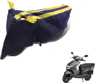 MOCKHE Two Wheeler Cover for Honda(Dio, Black, Yellow)