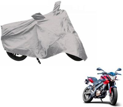 MOCKHE Two Wheeler Cover for Bajaj(Pulsar 200 NS DTS-i, Silver)