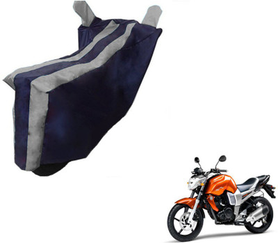 MOCKHE Two Wheeler Cover for Yamaha(FZ16, Black, Silver)