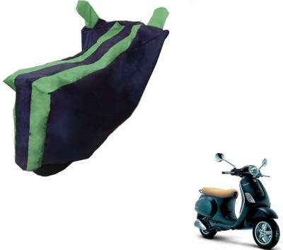 MOCKHE Two Wheeler Cover for Universal For Bike(Piaggio Vespa, Black, Green)