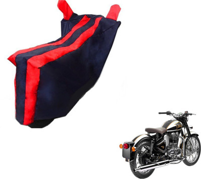 MOCKHE Two Wheeler Cover for Royal Enfield(Classic Chrome, Black, Red)