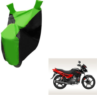 MOCKHE Two Wheeler Cover for Hero(Glamour, Black, Green)
