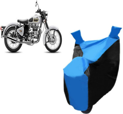 Auto Age Two Wheeler Cover for Royal Enfield(Classic 500, Blue)