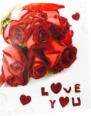 Priyankish GLITTERING LOVE YOU CARRY CARD Greeting Card Gift Set available at flipkart for Rs.178