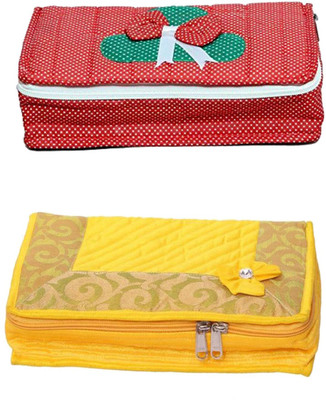 

RK Brands Designer Set of 2 Vanity Kit Multipurpose Vanity Box(Yellow, Red)