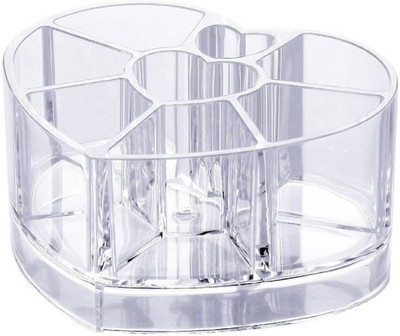 

BESDEALS.IN Best Deals - HEART SHAPE ACRYLIC COSMETIC ORGANIZER MAKEUP CONTAINER. Storage Vanity Box(Transparent)