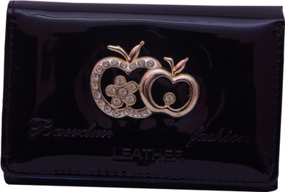 

ADORSY Girls Black Plastic Wallet(4 Card Slots)