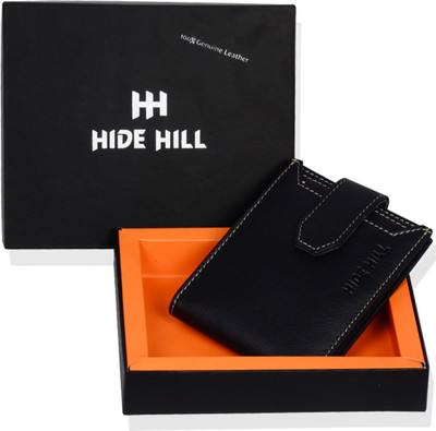 

hide hill Men Black Genuine Leather Wallet(7 Card Slots)
