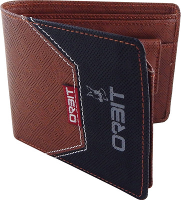 

Orbit Men Tan, Black Genuine Leather Wallet(5 Card Slots), Black;rust