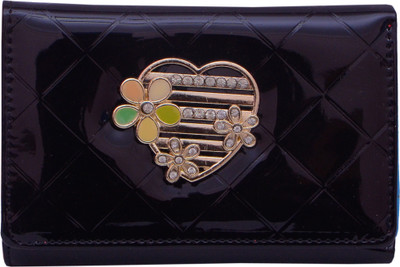 

ADORSY Girls Black Plastic Wallet(4 Card Slots)
