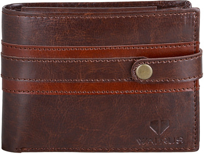 

Walrus Men Brown Genuine Leather Wallet(4 Card Slots)