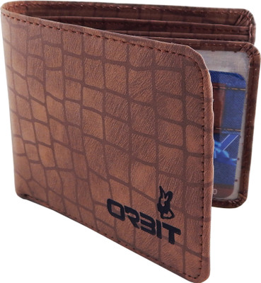 Orbit Men Tan Genuine Leather Wallet(5 Card Slots)
