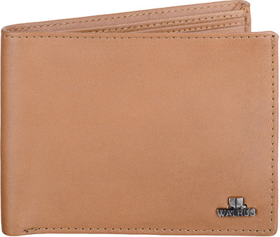

Walrus Men Beige Genuine Leather Wallet(8 Card Slots)