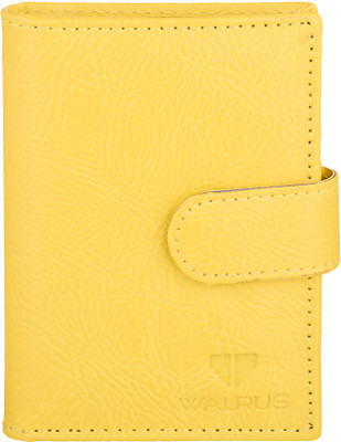 

Walrus Men Yellow Artificial Leather Card Holder(18 Card Slots)