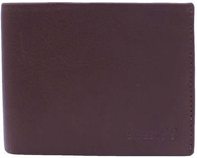 

Street 99 Men Brown Genuine Leather Wallet(7 Card Slots)