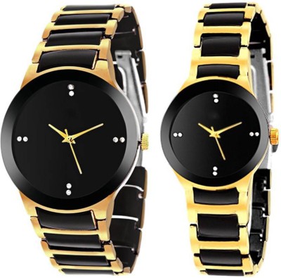 OpenDeal Stylish Rich Black Edition Couple Watches For Boys & Girls Watch Watch  - For Men & Women   Watches  (OpenDeal)