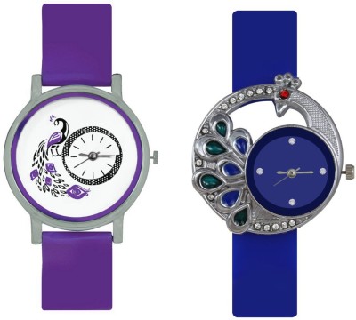 INDIUM NEW BLUE PEACOCK WATCH FANCY WITH LATEST PEACOCK WATCH COMBO LOVE BIRD WATCH Watch  - For Girls   Watches  (INDIUM)