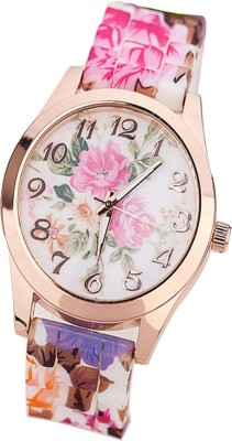 SOOMS GENEVA FLORAL BIG SIZE DIAL -35 MM DIAMETER PARTY WEAR WOMEN VALENTINE'S GIFT COLLECTION Watch  - For Girls   Watches  (Sooms)