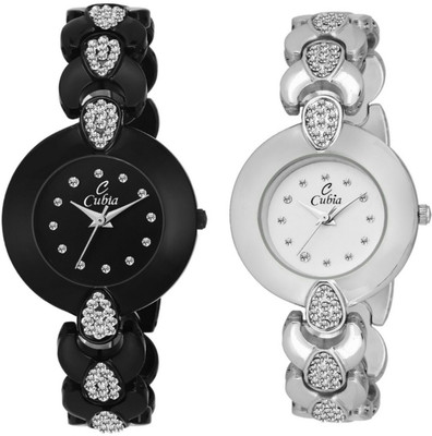 

cubia Cb1251 Cubia Cb1251 Exclusive Silver and Black Metal Analog Watch For Girls and Womens Watch - For Girls