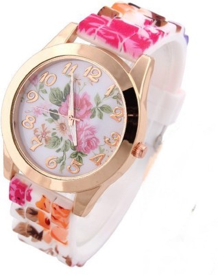 SOOMS NEW GENEVA FLORAL BIG SIZE DIAL - 32 MM DIAMETER PARTY WEAR WOMEN VALENTINE'S GIFT COLLECTION Watch  - For Girls   Watches  (Sooms)
