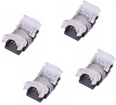 

amiciKart 4pcs RGB LED Connector for 5050 5630 RGB LED Light Strip RGB Connector Wire Connector(Black, Pack of 4)