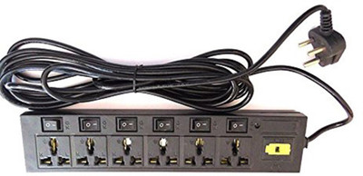 Citra power strip extension cord 6 plus 6 Worldwide Adaptor(White) available at flipkart for Rs.193