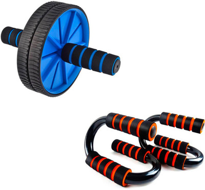 

ATTRACTIVE TWO WHEEL ROLLER WITH PUSH-UP STAND Ab Exerciser(Multicolor)