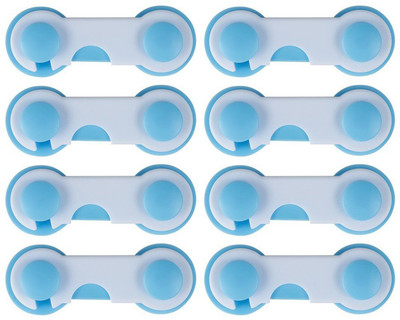

RKPM 8 Pcs Baby Child Kids Safety Cabinet Door Fridge Drawer Cupboard Lock(Blue, White)