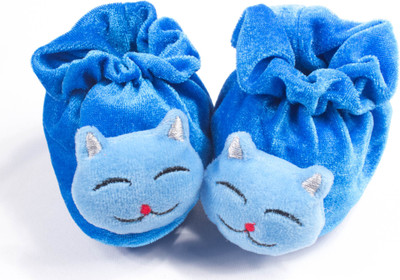 

Ole Baby 3D Plush Soft Velvet Fabric light weight Newborn Infant Prewalker Crib Shoes Baby girl Baby Boy Shoes 0-4 Months Booties(Toe to Heel Length - 10 cm Blue)