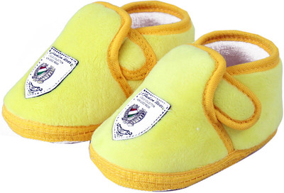 

VLS Lifestyle Velvet Plain Colour Booties(Toe to Heel Length - 11 cm LEMON)